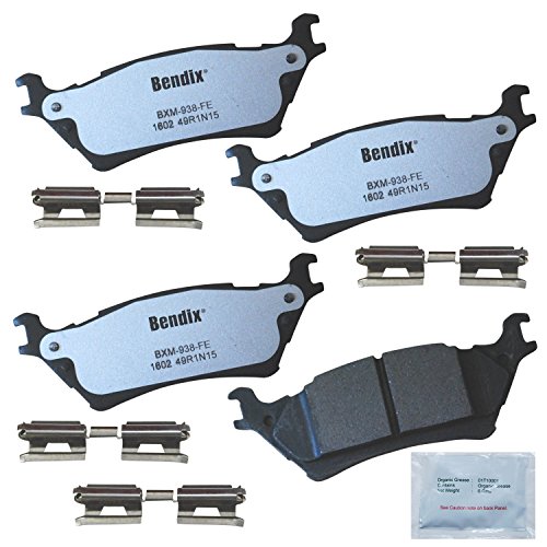 Image of Bendix Fleet Metlok MKD1602FM Semi-Metallic Rear Brake Pads for Ford F-150 2020-2012, Lobo 2020-2015, Lincoln Mark LT 2014-2012
