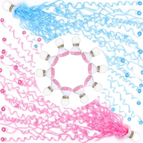 Gender Reveal Streamer Poppers No Mess Boy or Girl Party Ideas Hand Throw Confetti (Pink) Cover