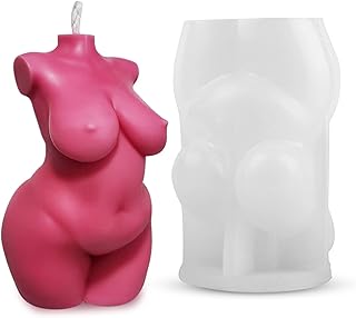 3D Sexy Fat Women Body Candle Silicone Mold DIY Female Human Soap Resin Plaster Making Chocolate Mould for Homemade Casting Soap Making DIY Craft