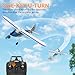 VOLANTEXRC RC Plane Trainer Sport Cub 4CH Remote Control Airplane with Prop Saver, 6-Axis Gyro Stabilizer & 3 Modes to Fly, Radio Controlled Aircraft RTF for Beginners & Adults (500mm,Blue)