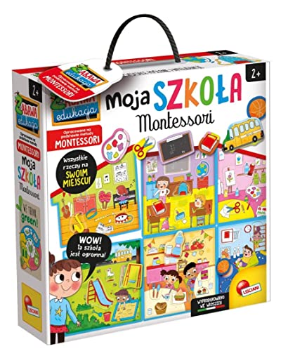 Lisciani Montessori My School - Juego de rompecabezas, juego de cartas, Montessori, 2+