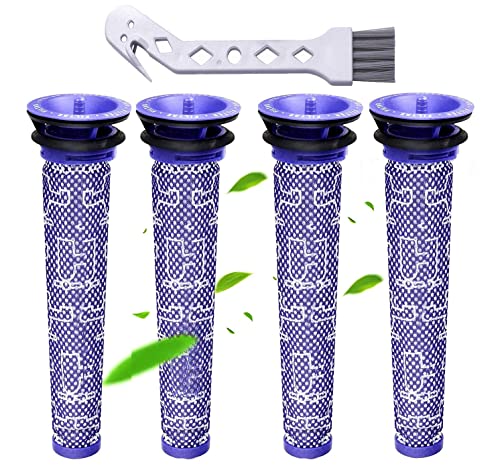 Smyidel Filtros Aspiradora para Dyson,Reemplazo de Pre Filtros Lavables para Dyson Aspiradora DC58 DC59 DC61 DC62 DC74 V6 V7 V8,Pack de 4(V6)