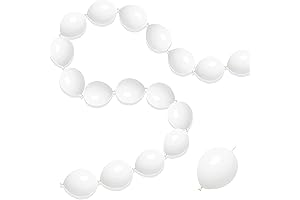 Link O' Loon Balloons: 100 Pcs White 6-Inch Quick Link Balloons for Festive Decor