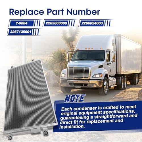 Image of Air Conditioning A /C Condenser Compatible with Freightliner Models # 79084, 2265663000, 2266824000, 2267125001