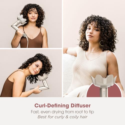 Shark FlexStyle 5-in-1 Air Styler & Hair Dryer with Auto-Wrap Curlers, Paddle Brush, Oval Brush, Concentrator and Diffuser, Storage Case, No Heat Damage, Stone HD446SLUK - Image 9