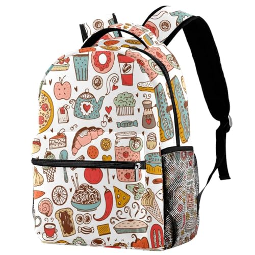 Sac de voyage décontracté pizza multicolore pour ados en week-end