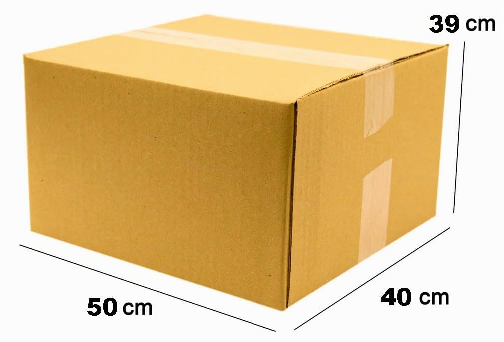 Lote de 15 Cajas Cartón Envases para Envíos 50 x 40 x 39 cm Doble Canal - Embalajes Comprar Cajas Fuertas Grandes Cartón Baratas para envíos Ofertas, lotes paquetes