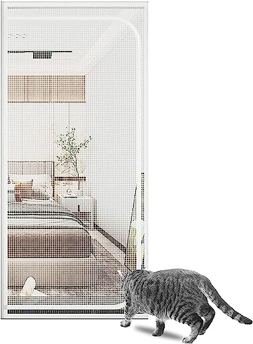 Cancelletto for Gatti Rinforzato for Porte, Resistente, con Cerniera, impedisce a Cani e Gatti di Uscire di casa (Color : B, Size : 90x220cm)