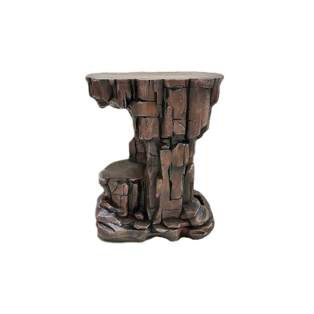 birene Vase Stand Imitate Rocks Living Room Balcony Garden Display Base Home Decorative Plant Stand