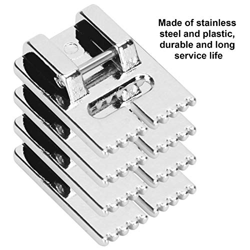 Set 18 agujas dobles gemelas y 4 pies prensatelas para máquina de coser miniatura 4
