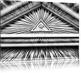 Pixxprint Dach mit Illuminati Auge, Größe: 60x40cm, 