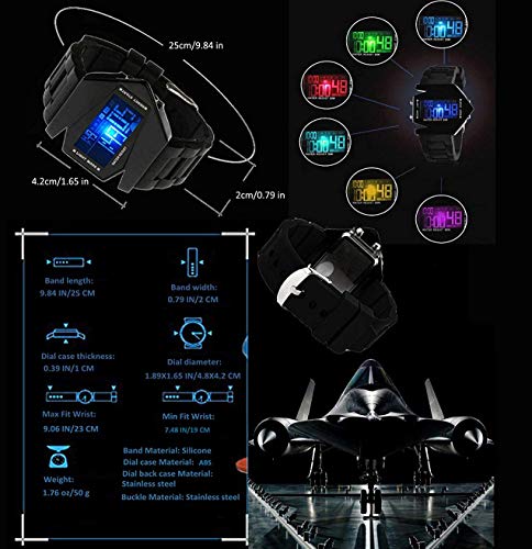 MASTOP Mens Womens Digital Watch 30M Waterproof Sport Electronic Quartz Silicone Watch for Student Age Above 103