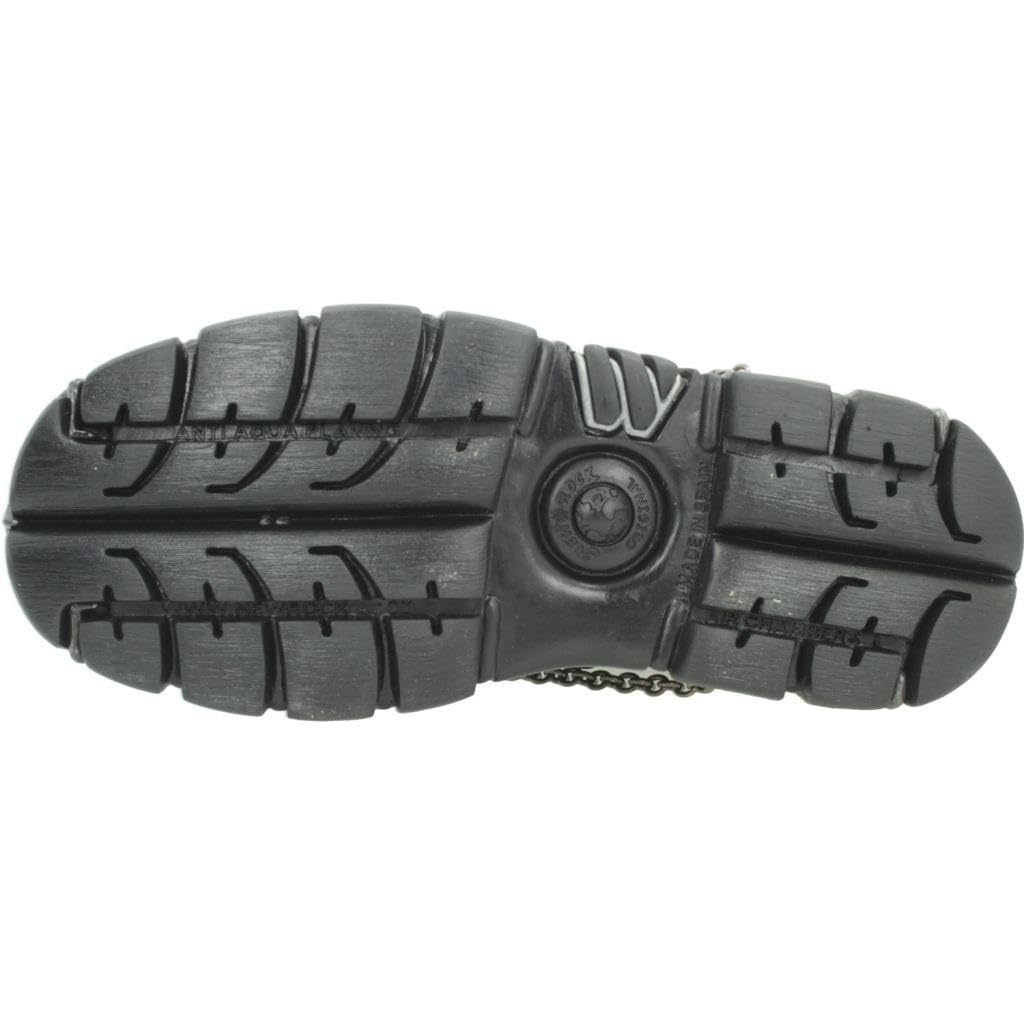 New Rock Metallic nero Pelle Stivali M.1011-S1