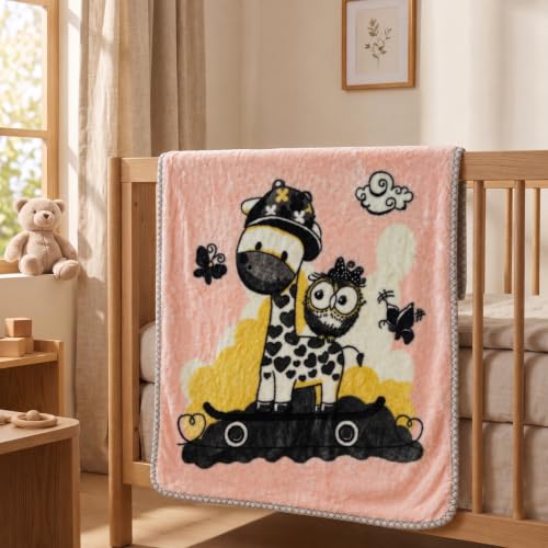 Image of VAS COLLECTIONS 280 GSM Baby Mink Blanket, Ultra Soft Warm Plush Cozy Blanket for Newborn Baby, Infants, Kids & Toddlers, Lightweight Comfortable Baby Blanket, 30 x 40 Inches(76 x 102 cm) - Blush Pink