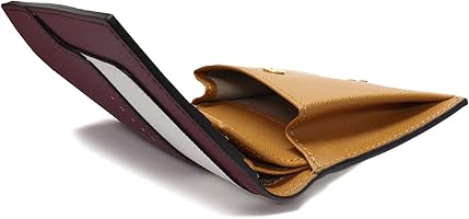 Amazon | (マルニ)MARNI 型押しレザー 二つ折り財布【ワイン×ホワイト 