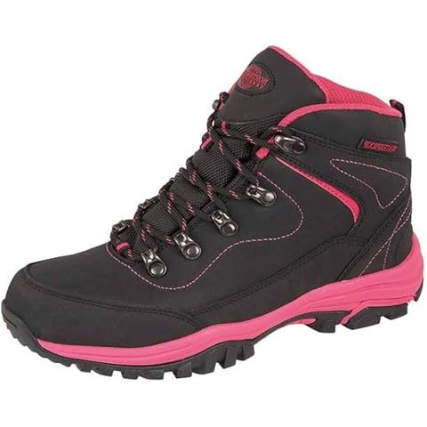 Northwest Territory Ladies Leather Lightweight Waterproof Walking Hiking Trekking Comfort Memory Foam Shoes Cover