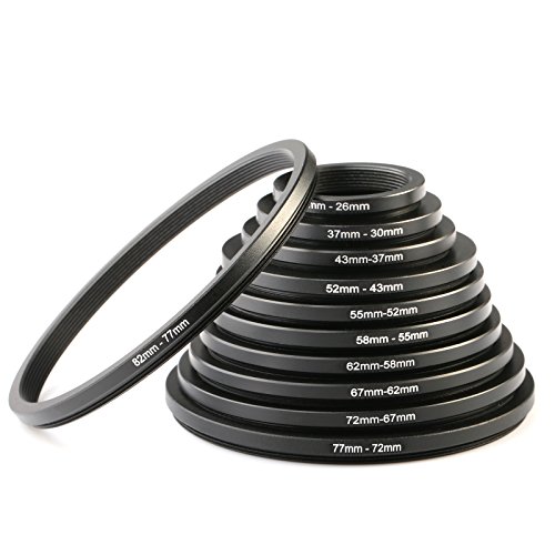 K&F CONCEPT Metal Step Down Filter Adapter Rings Set