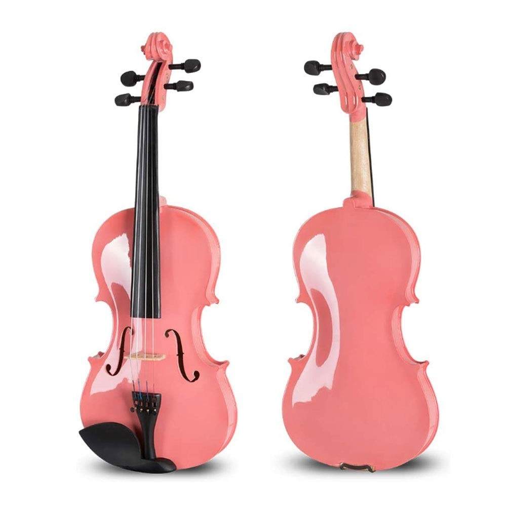 Violino standard da studente, per principianti, 4 corde 4/4 violino full size in tiglio Set for principianti, artigianale e acustico con custodia, arco, ponte, colofonia, stoffa e corde di ricambio, r