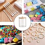 3Pcs Cotton Pad Holder,Cotton Wool Bud/Swab/Ball Holder,with Bamboo Lid,Bathroom Qtip Dispenser Jars Canisters Holders for Vanity Cotton Ball Qtips Makeup Storage Organiser Cosmetic Storage Box - Image 5
