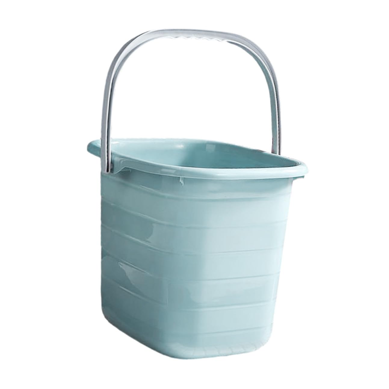 Secchio in Plastica Rettangolare Manico per Pulizie Domestiche, Risparmio di Fatica, per Famiglie e Giardinaggio, Secchiello Multiuso Portatile