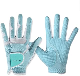 AOROM Golf Gloves Women's Golf Gloves Left Hand & Right Hand Sport Nanometer Cloth Golf Gloves Breathable Palm Protection Golf Glove