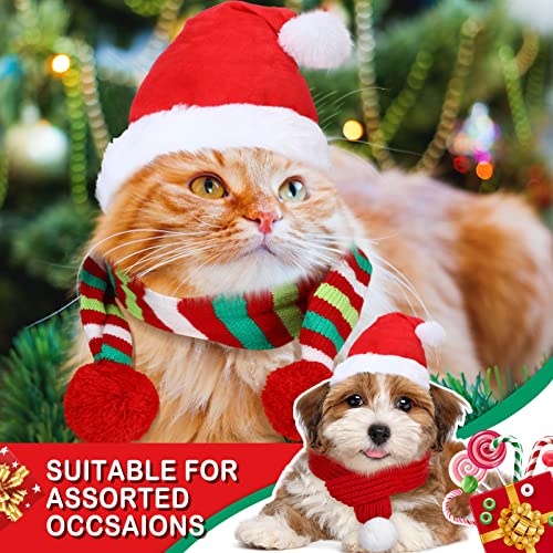 6 piezas disfraz navideño para perro con gorro y bufanda miniatura 6