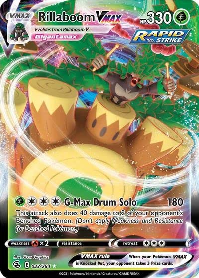 Rillaboom VMAX - 023/264 - Ultra Rare - Sword & Shield - Fusion