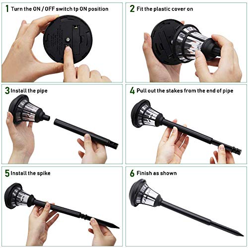 Maggift 12 Pack Solar Powered Pathway Lights | 6 Lumens Solar Garden Lights Solar Landscape Lights, 6 Pack #TOP7