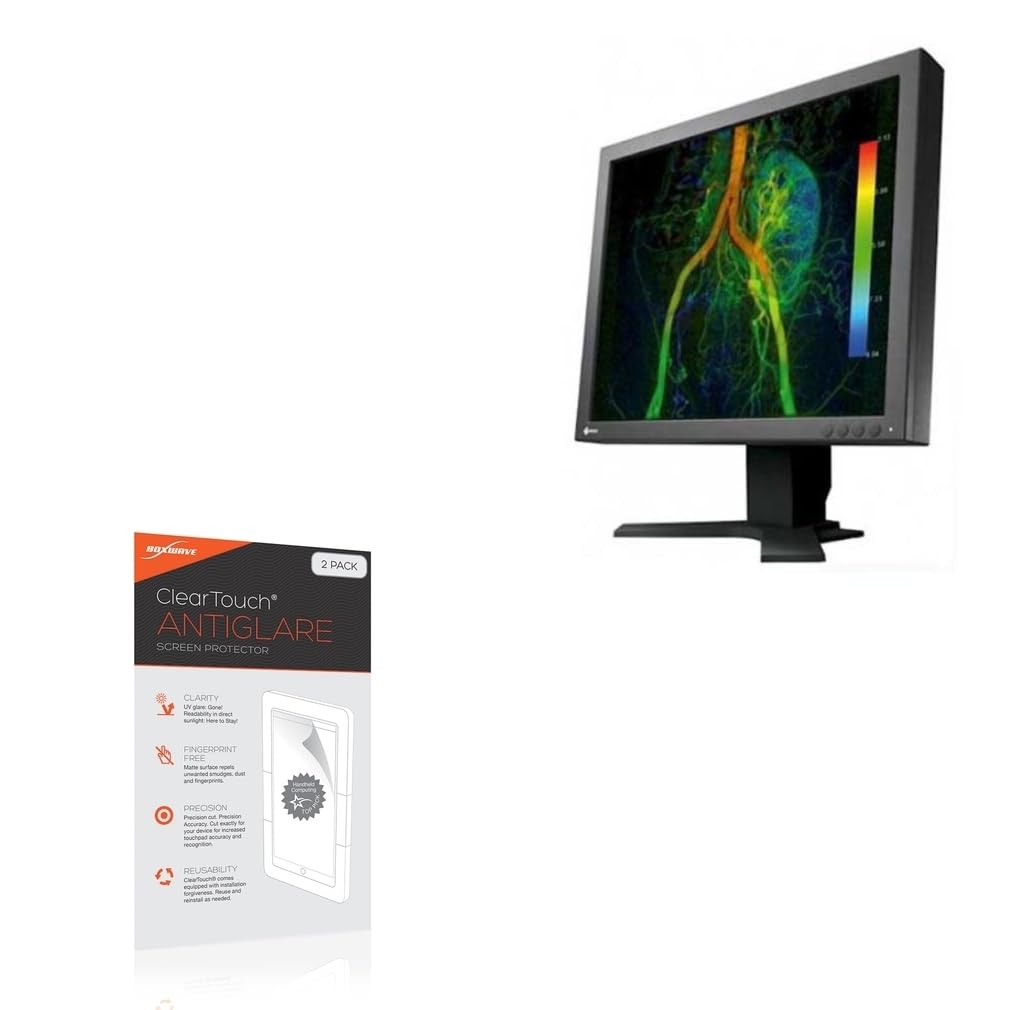 BoxWave Screen Protector Compatible With EIZO EX190-S (19 in) - ClearTouch Anti-Glare (2-Pack), Anti-Fingerprint Matte Film Skin
