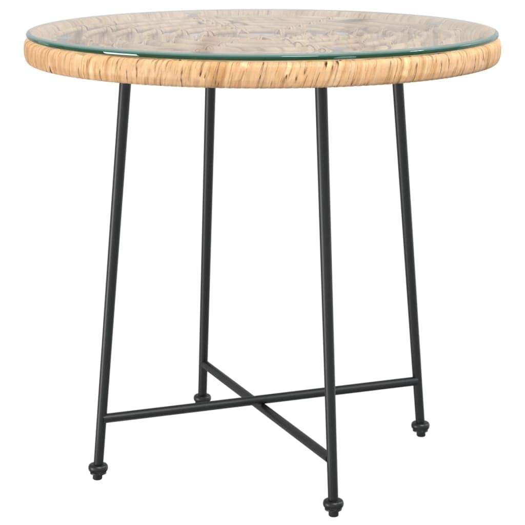 Tavolo da Giardino Ø80 cm, Tavolo da Bistrò in Vetro Temperato | Ideale per arredare il balcone o il terrazzo, questo tavolino rotondo offre stabilità e stile per i momenti all'aperto.