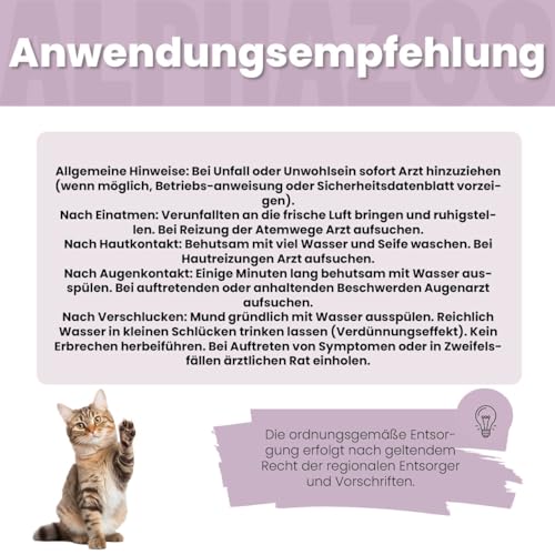 alphazoo Bye Bye Vloh Spot-On für Katzen 100ml – natürlicher Schutz gegen Flöhe mit Lavendel, Geraniol & Zitronen-Eukalyptus. Sanfte, alkoholfreie Pflege für Haut & Fell. Hautfreundlich & ohne Zusätze