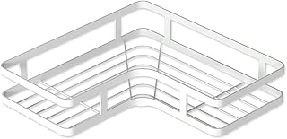 浴室用ラック シャワーラック 強力粘着固定 お風呂 収納 浴室 洗面所 バスルーム 2段 ホワイト 幅25x奥行25x高5CM
