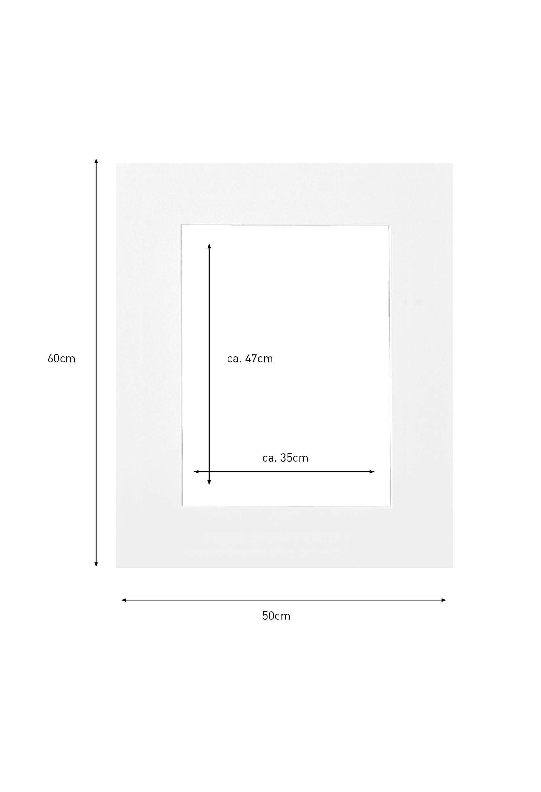 nielsen Passepartout Premium 2,0 mm, formato esterno 50x60 cm per immagini 36x48 cm, bianco
