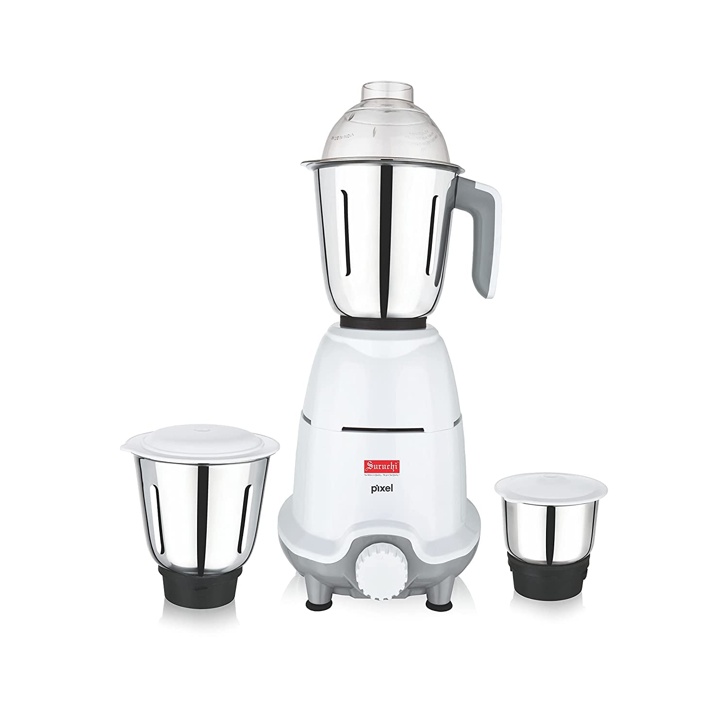 Buy Suruchi Pixel 550Watts Mixer Grinder with 3 Stainless Steel jars (2