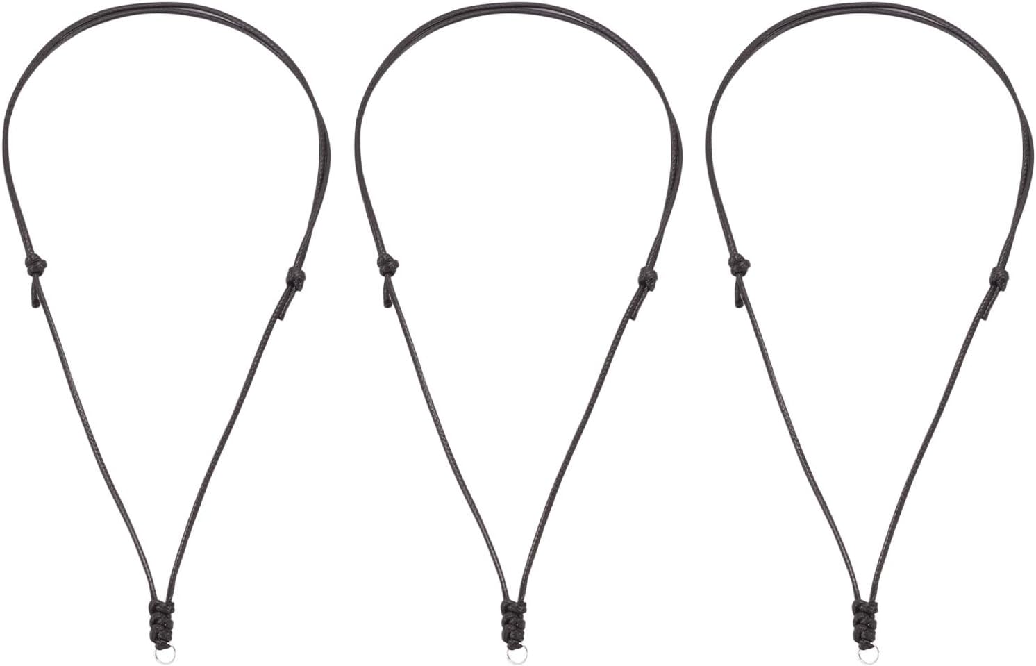 Spritewelry 30 Pcs Adjustable Rope Necklace Cord Black Double Knotted Necklaces String Korean Waxed Polyester Braided Rope for Hanging Pendants Jewelry Making