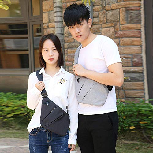 OSOCE Anti-Theft Waterproof Shoulder Backpack Sling Chest Crossbody Bag Cover Pack Rucksack Bicycle Sport (B13-Ⅰ-Black2)