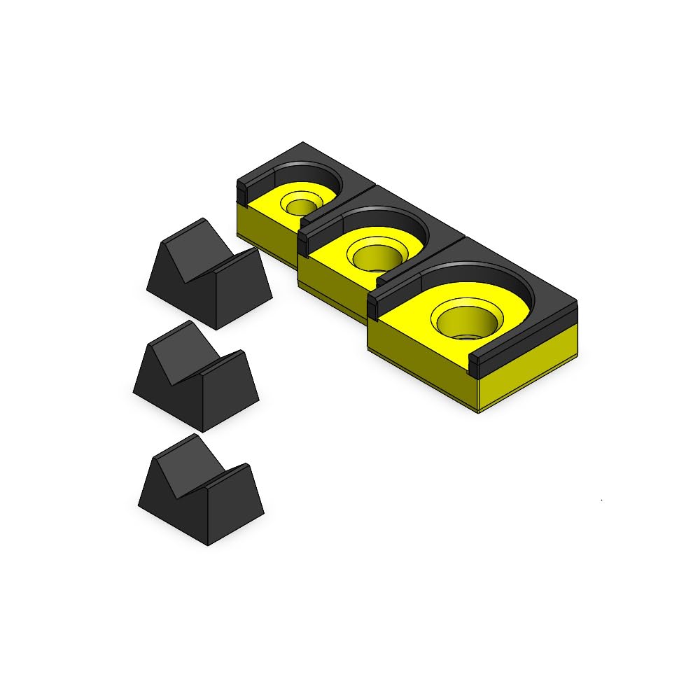 3D Tool Trays MagAttach Ratchet Organizer Kit (3 Piece Set, Yellow/Black)