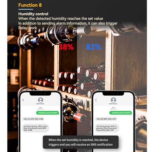 4G GSM-Fernschalter-Controller, 2-Kanal-Relaisschalter, Temperatur- und Luftfeuchtigkeitsüberwachung mit APP und SMS-Alarm, Autos, LED-Leuchten Mehr