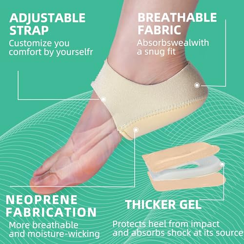 Image of Plantar Fasciitis Gel Heel Protectors Pain Relief Heel Cups for Women Men