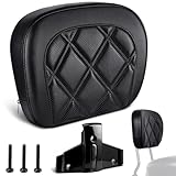 Amazicha Passenger Sissy Bar Backrest Pad, Quick Release Backrest Sissy Bar Pad Fit...