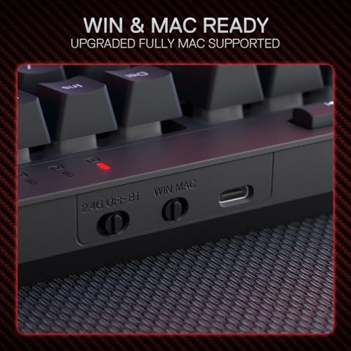 Image of Redragon S142 Wireless Gaming Keyboard & Mouse Combo, 98 Keys K515 PRO RGB Membrane Keyboard & 4800 DPI Wireless 2.4Ghz Gaming Mouse Bundle, Convenient Shared Dongle