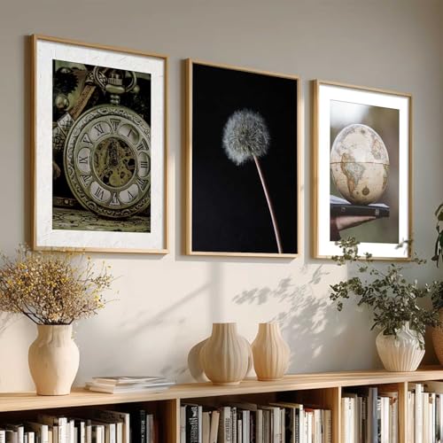 Image of HOTHOUSE Abstract Painting Home Decorative Abstract Wall Art poster With Frame For Living Room Bed Room Hotel Wall Decor Digital Reprint Set of 3 (13X17 inch)