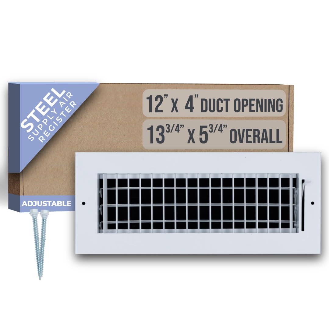 Handua 12x4 Steel Adjustable Air Supply Grille