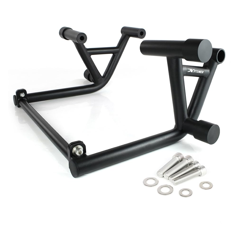 Xitomer Paramotore per stunt Crash Cage compatibile con FZ-07 MT-07 2014-2024 FZ07 MT07, XSR700 2015-2024 Steel Drift Street Crash Bar Engine Guard Race Rail