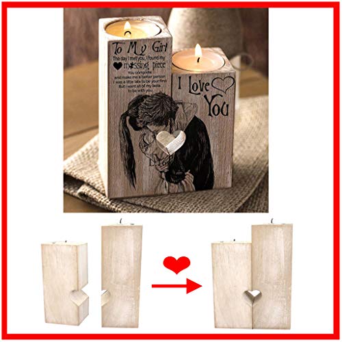 Limited Edition Candle Holder - to My Girl - 1 Pair Romantic Candle