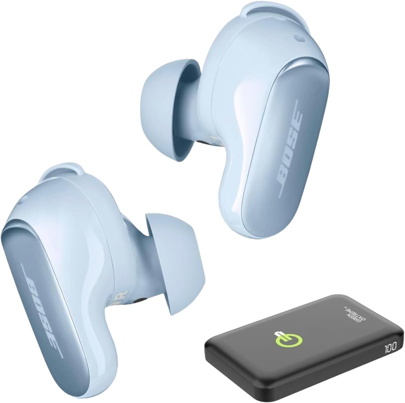 QuietComfort Ultra Wireless Noise Cancelling Earbuds, Bluetooth Noise Cancelling Earbuds with Spatial Audio and World-Class Noise Cancellation with Green Extreme Charger (Moonstone Blue)