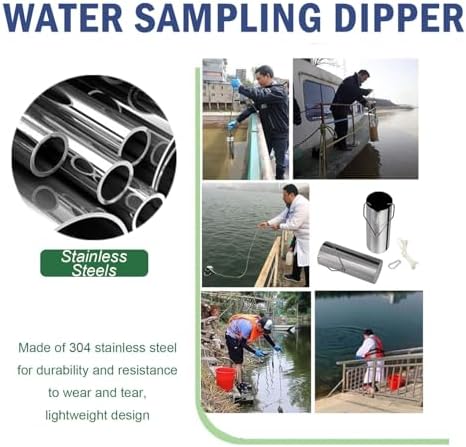 Stainless Steel Water Sampler Kit - Portable Water Quality Collector for Rivers, Lakes & Reservoirs - Field Sampling Tool for Accurate Water Testing
