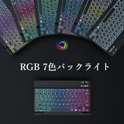 マウス付き iPad 9.7インチ 第6世代 第5世代 Air Air2 Pro9.7 キーボード ケース 7カラーバックライト付き お洒落 可愛い マグネット 分離式 アイパッド iPad 9.7 インチ キーボード カバー 女性 レディース,霧ブルー+白