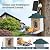 Smart Bird Feeder with Camera,AI Identify Species,Bird House with Solar Powered,Instant Arrival Alerts,2K Capture Video,Live View for Lover (Blackish Green)