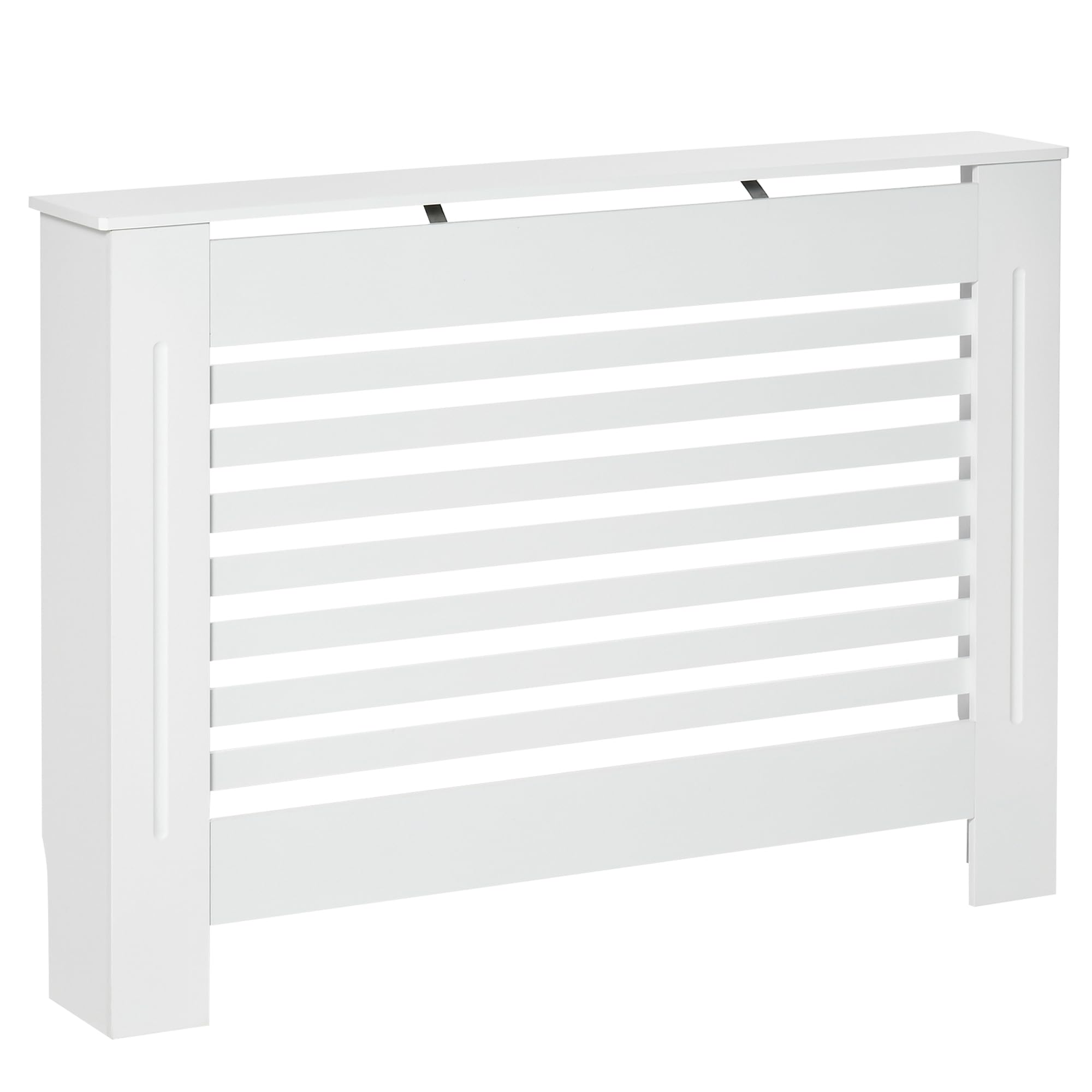 HOMCOM Cache-radiateur Couverture Radiateur 112L x 19l x 81H cm Blanc